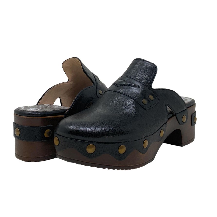 Mules Buckles Footwear | Eric Michael | Adelphi | Leather Black