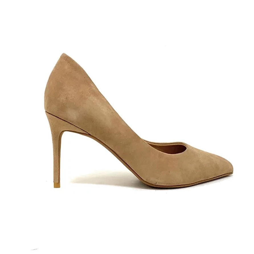 Heels Buckles Footwear | Golo | Eva | Suede Camel