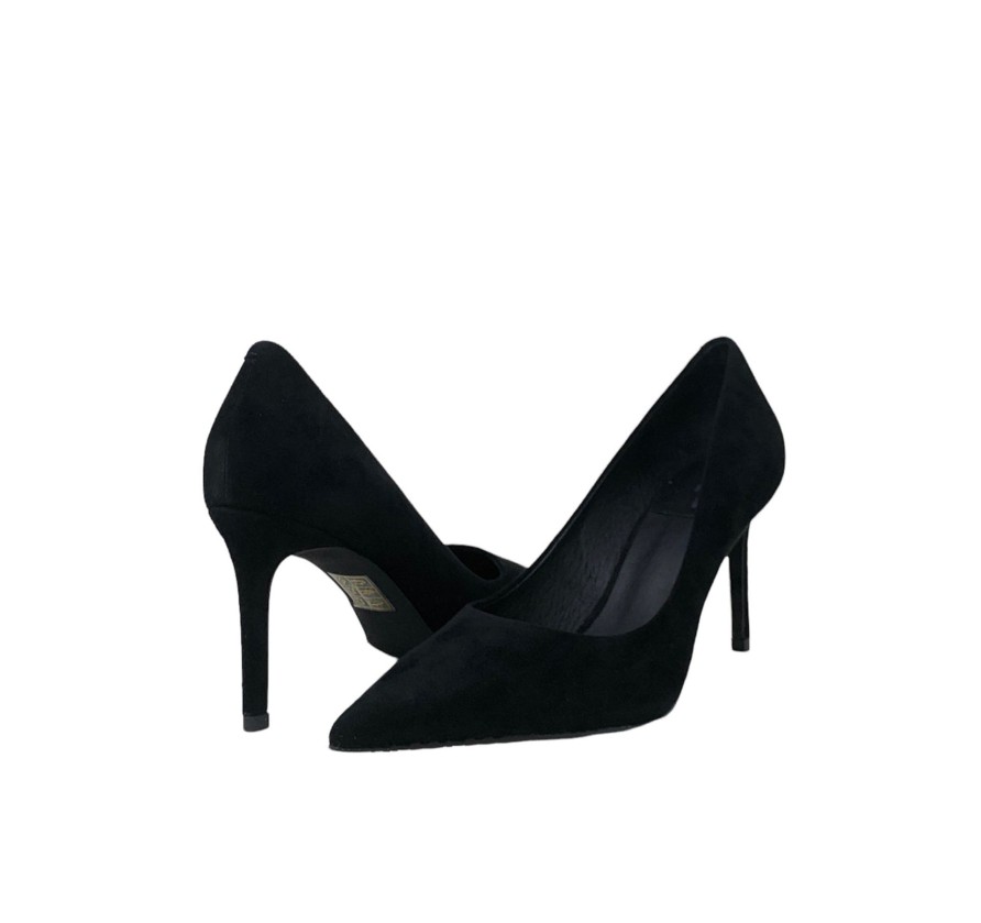 Heels Buckles Footwear | Buckles New York | Nikki Black Suede