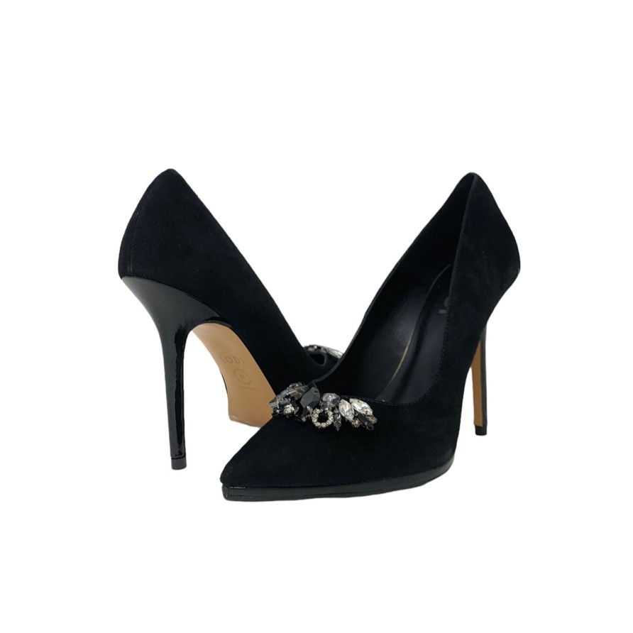 Heels Buckles Footwear | Lodi | Vusa | Suede Black