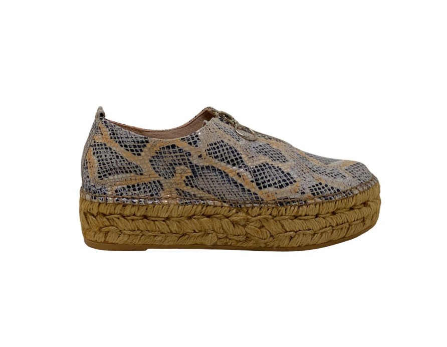 Espadrilles Buckles Footwear | Eric Michael | Serena | Multi Natural Leather