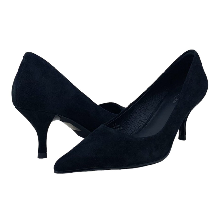 Heels Buckles Footwear | Buckles New York | Modi Black Suede