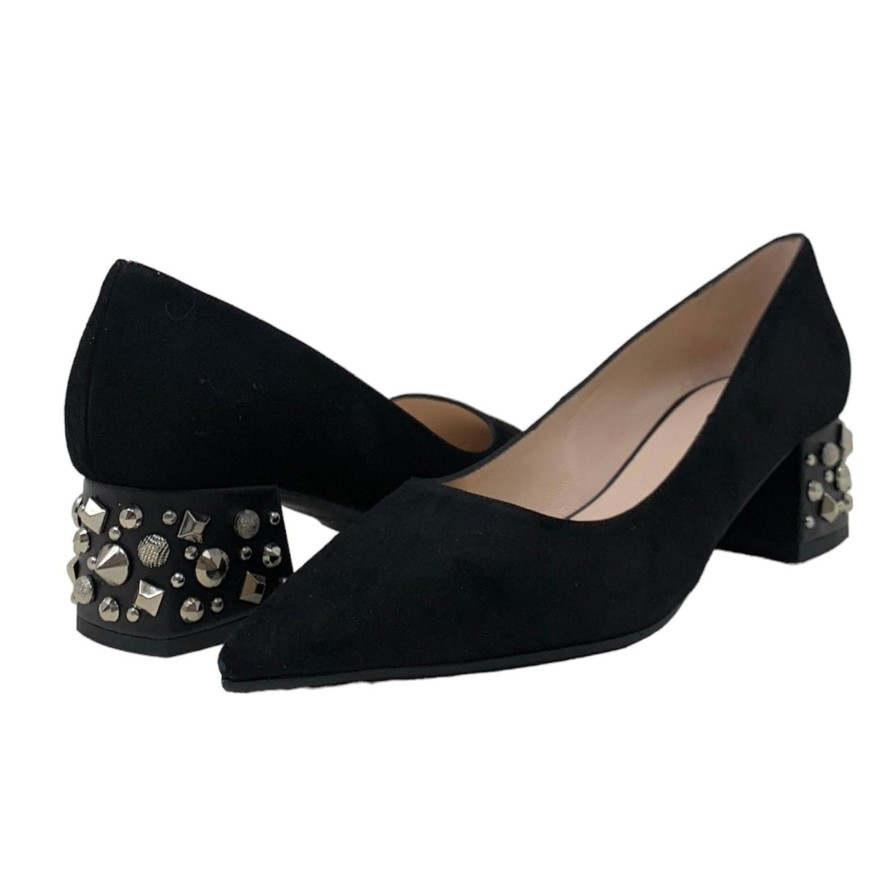 Heels Buckles Footwear | Lodi | Chatu | Black Suede