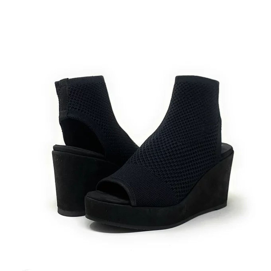 Sandals Buckles Footwear | Eileen Fisher | Warrick | Knit Black