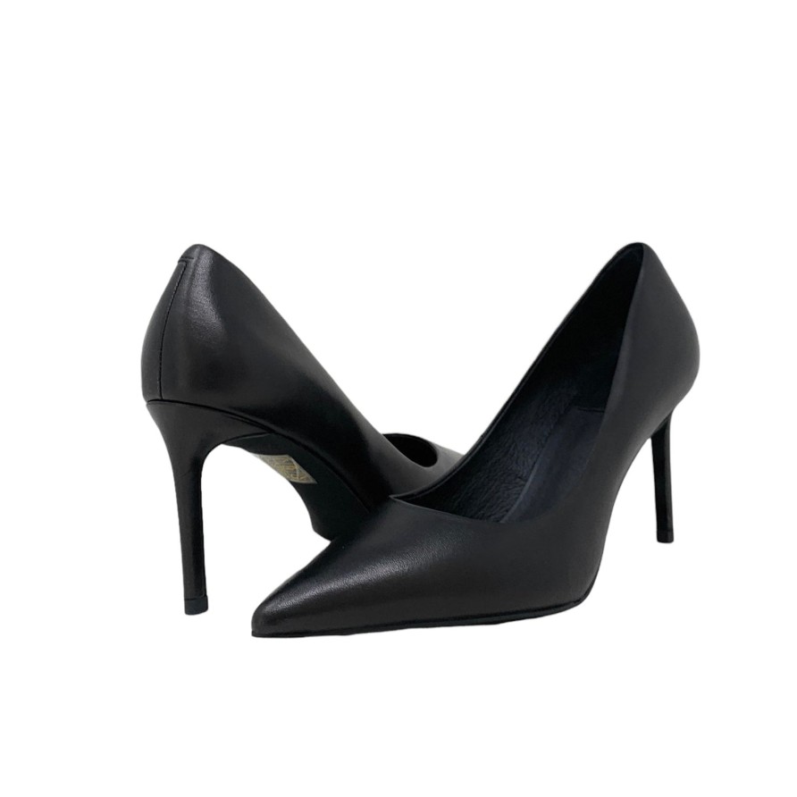 Heels Buckles Footwear | Buckles New York | Nikki Black Leather