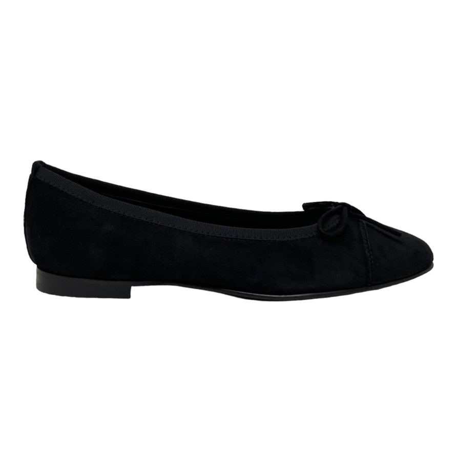 Flats Buckles Footwear | Buckles New York | Elizabeth Black Suede