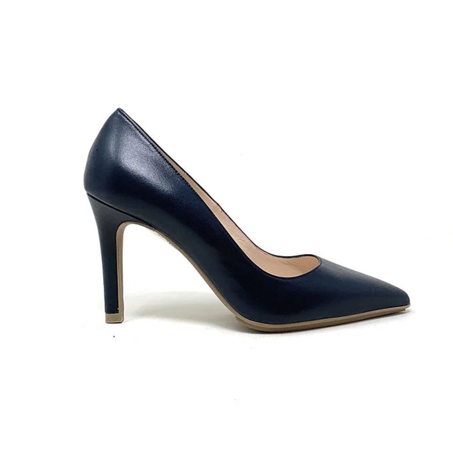 Heels Buckles Footwear | Lodi | Rachel | Leather Navy