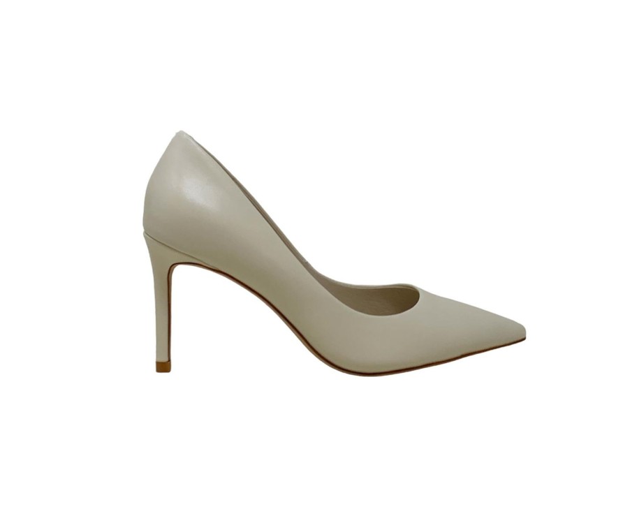 Heels Buckles Footwear | Buckles New York | Nikki | Leather Ivory