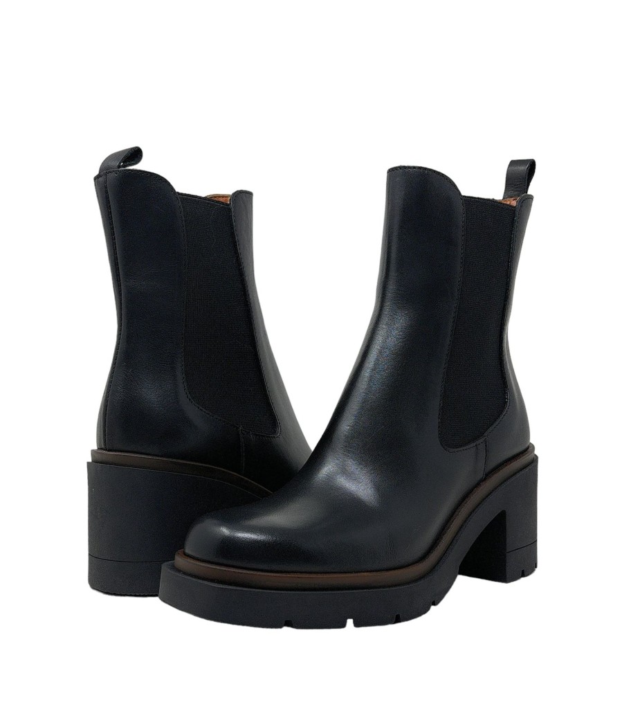 Booties Buckles Footwear | Ateliers | Troy | Black Leather