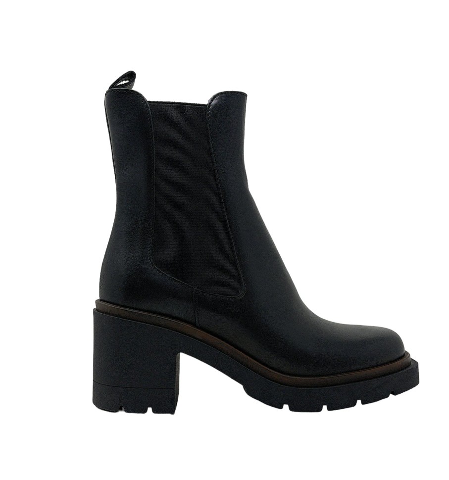 Booties Buckles Footwear | Ateliers | Troy | Black Leather