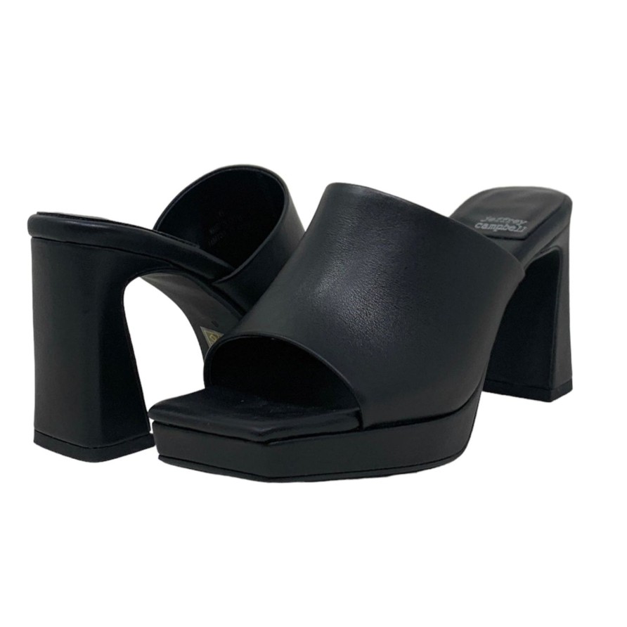 Heels Buckles Footwear | Jeffrey Campbell | Caviar | Leather Black