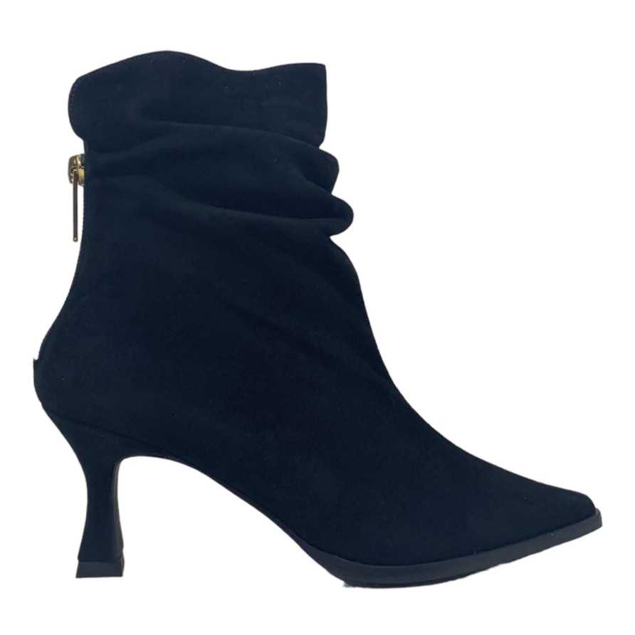 Booties Buckles Footwear | Lodi | Jalis | Black Suede