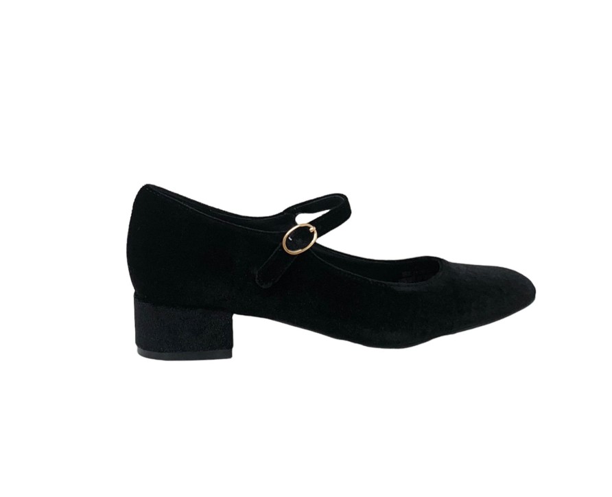 Heels Buckles Footwear | Jeffrey Campbell | Top-Tier | Velvet Black