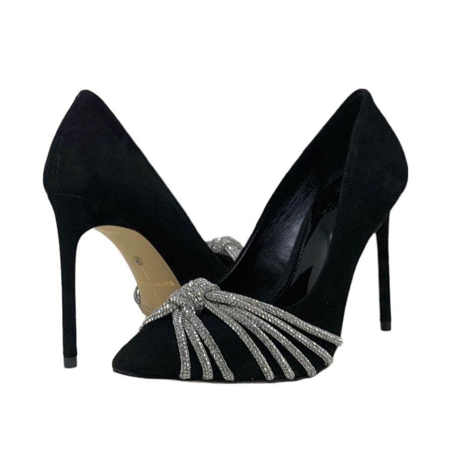 Heels Buckles Footwear | Vince Camuto | Faine | Black Suede