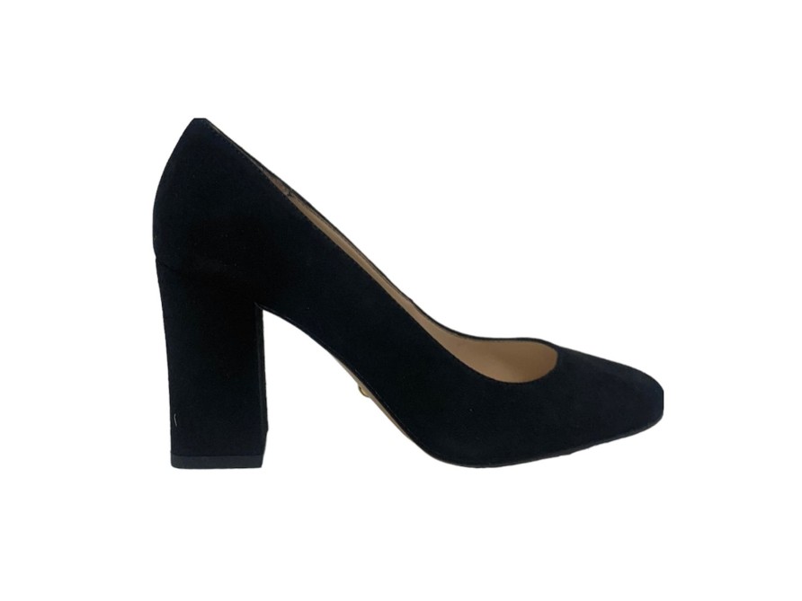 Heels Buckles Footwear | Pelle Moda | Ensel | Black Suede