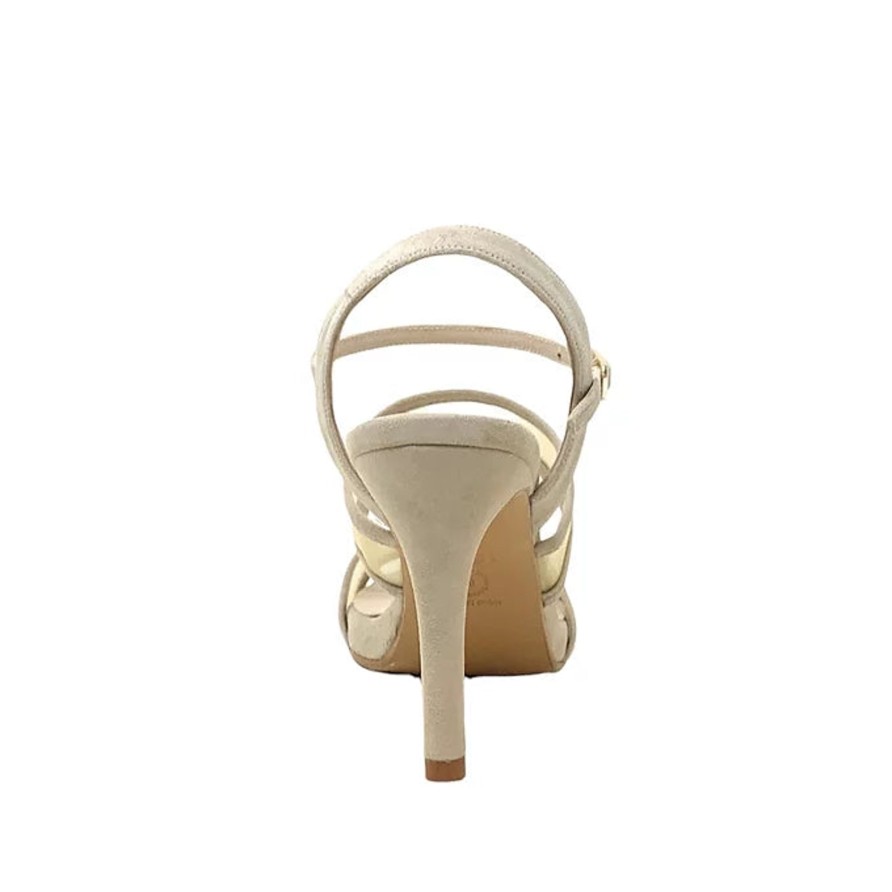 Heels Buckles Footwear | Lodi | In Love | Mesh/Suede Nude