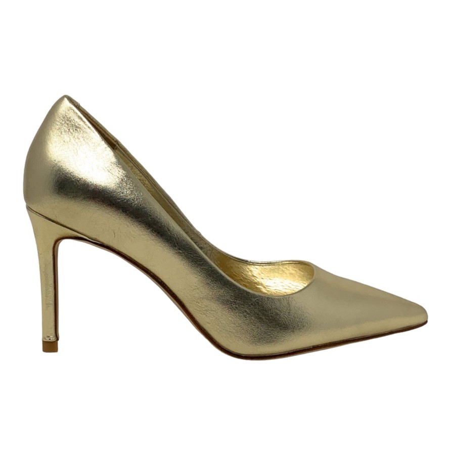 Heels Buckles Footwear | Buckles New York | Nikki | Leather Gold