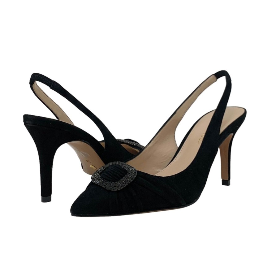 Heels Buckles Footwear | Pelle Moda | Harli | Suede Black