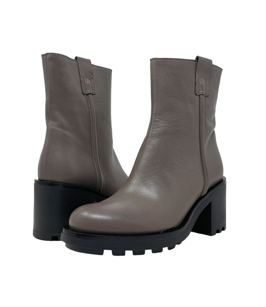 Booties Buckles Footwear | Ateliers | Tristan | Grey Leather