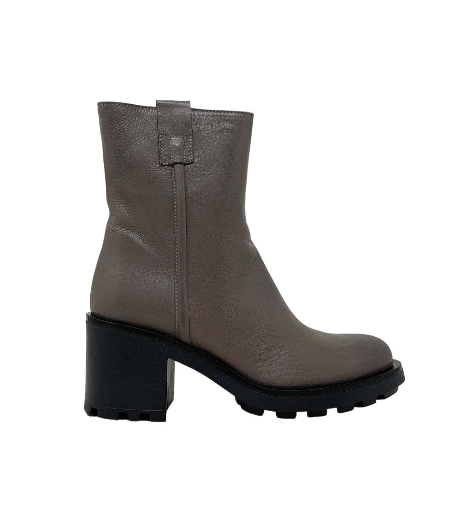 Booties Buckles Footwear | Ateliers | Tristan | Grey Leather