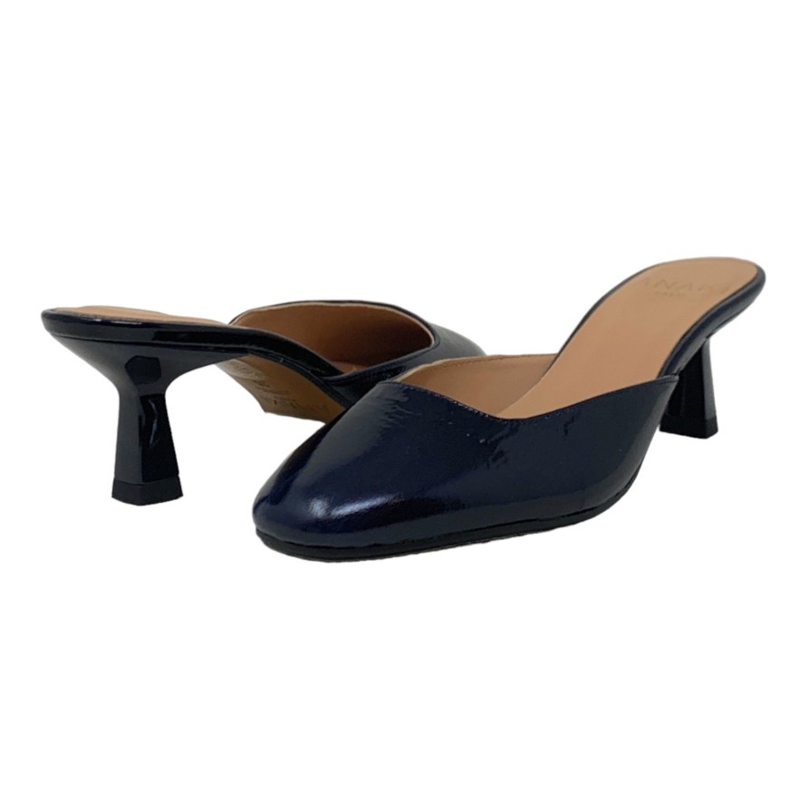 Heels Buckles Footwear | Anaki Paris | Courtney | Patent Leather Navy