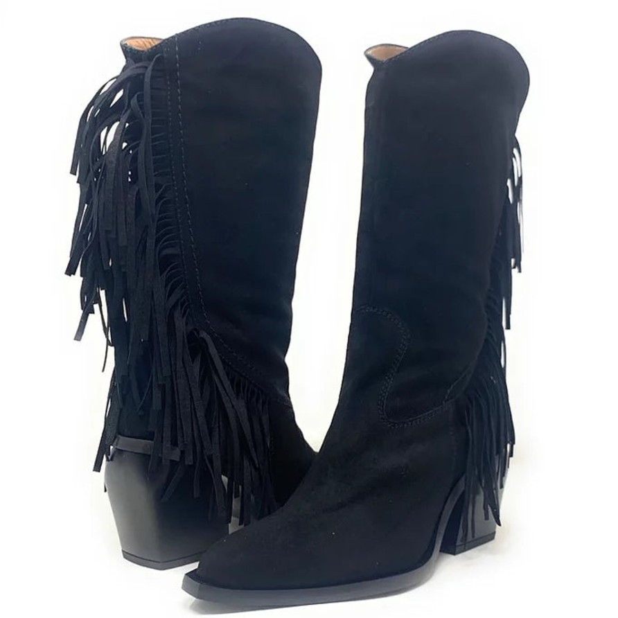 Boots Buckles Footwear | Gadea | Ven | Suede Black