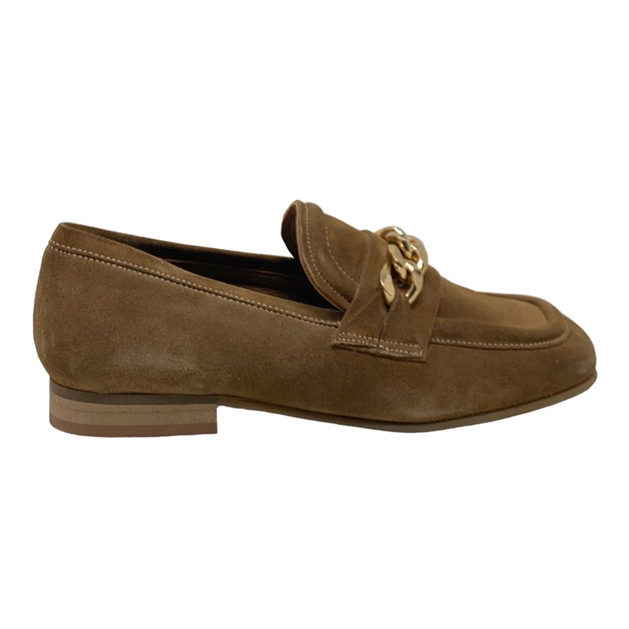 Flats Buckles Footwear | Carmens | Duel | Suede Tan