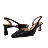 Heels Buckles Footwear | Pollini | Ugolini | Leather Black