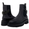 Booties Buckles Footwear | Homers | Golva | Charcoal Grey Suede