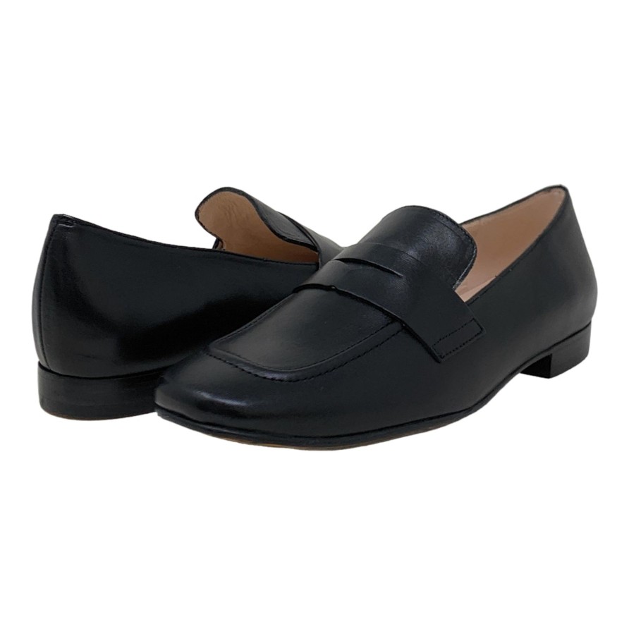 Flats Buckles Footwear | Lodi Love | Ali | Leather Black