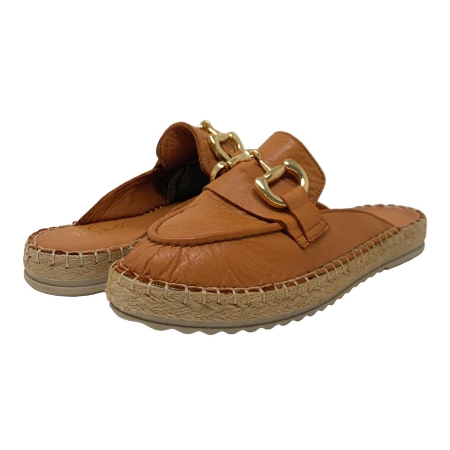 Espadrilles Buckles Footwear | 42 Gold | Anri | Leather Camel