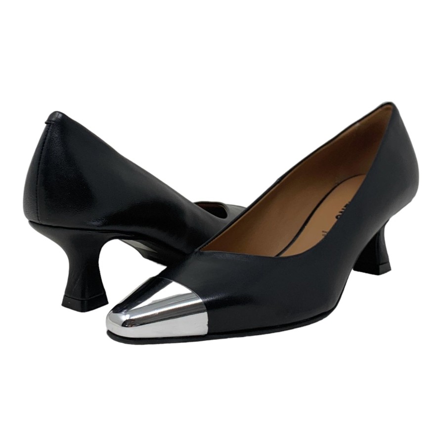 Heels Buckles Footwear | Carmens | Nicole | Black Leather