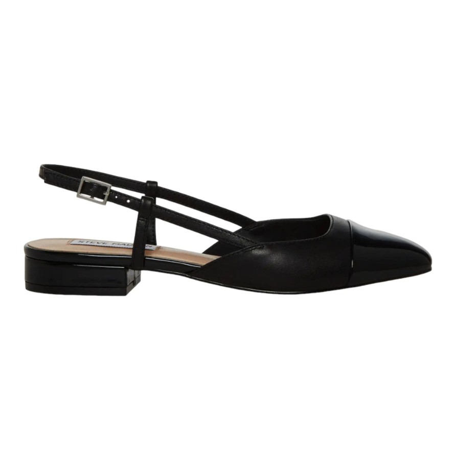 Flats Buckles Footwear | Steve Madden | Belinda | Leather Black