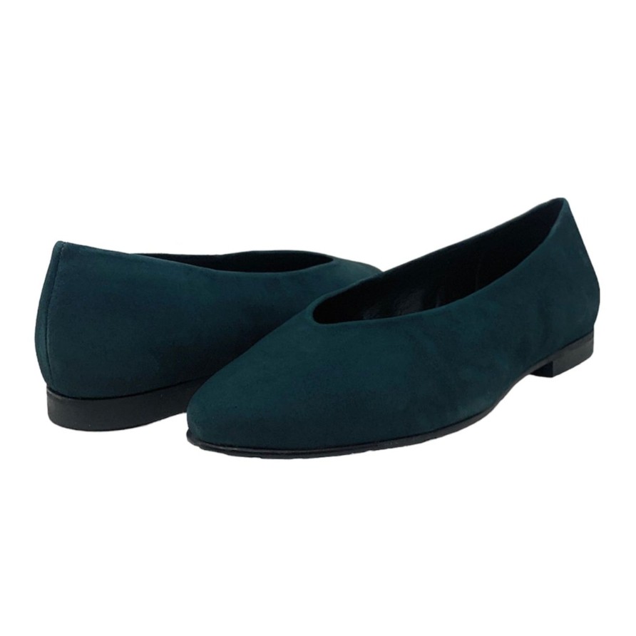 Flats Buckles Footwear | Lodi Love | Baza | Alpine Suede Green