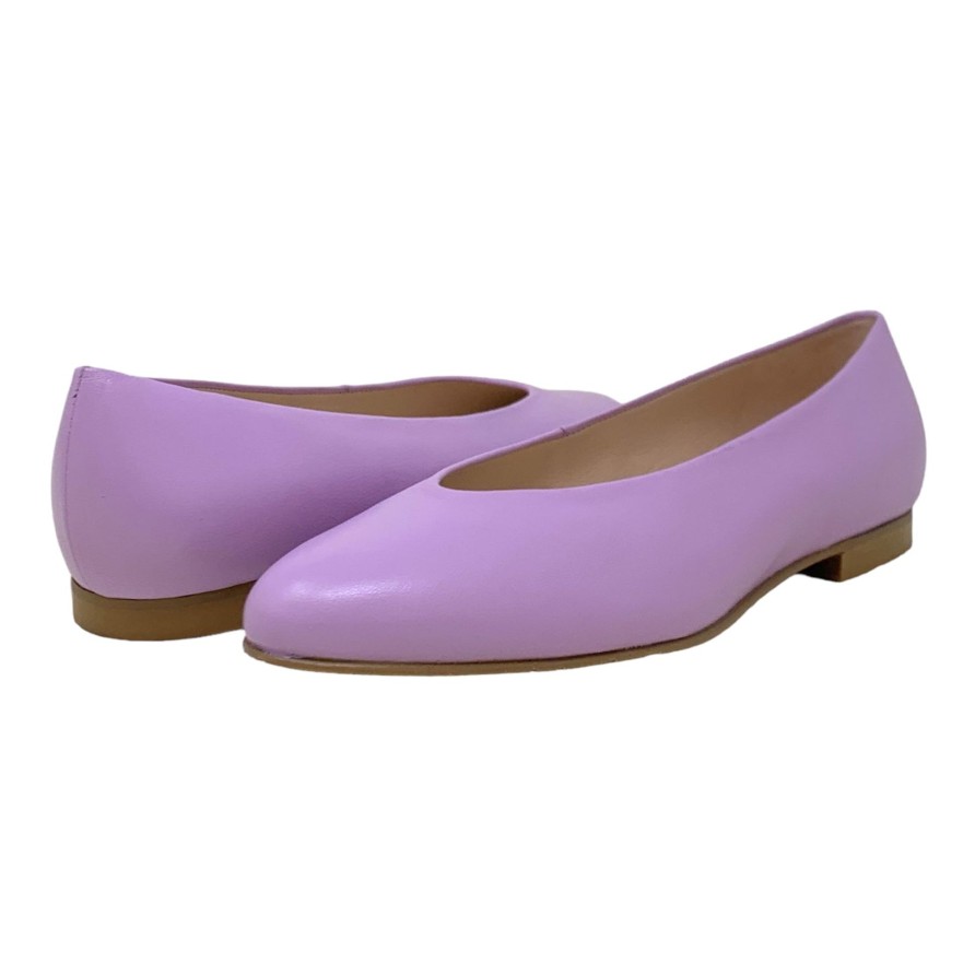 Flats Buckles Footwear | Lodi Love | Baza | Leather Lilac