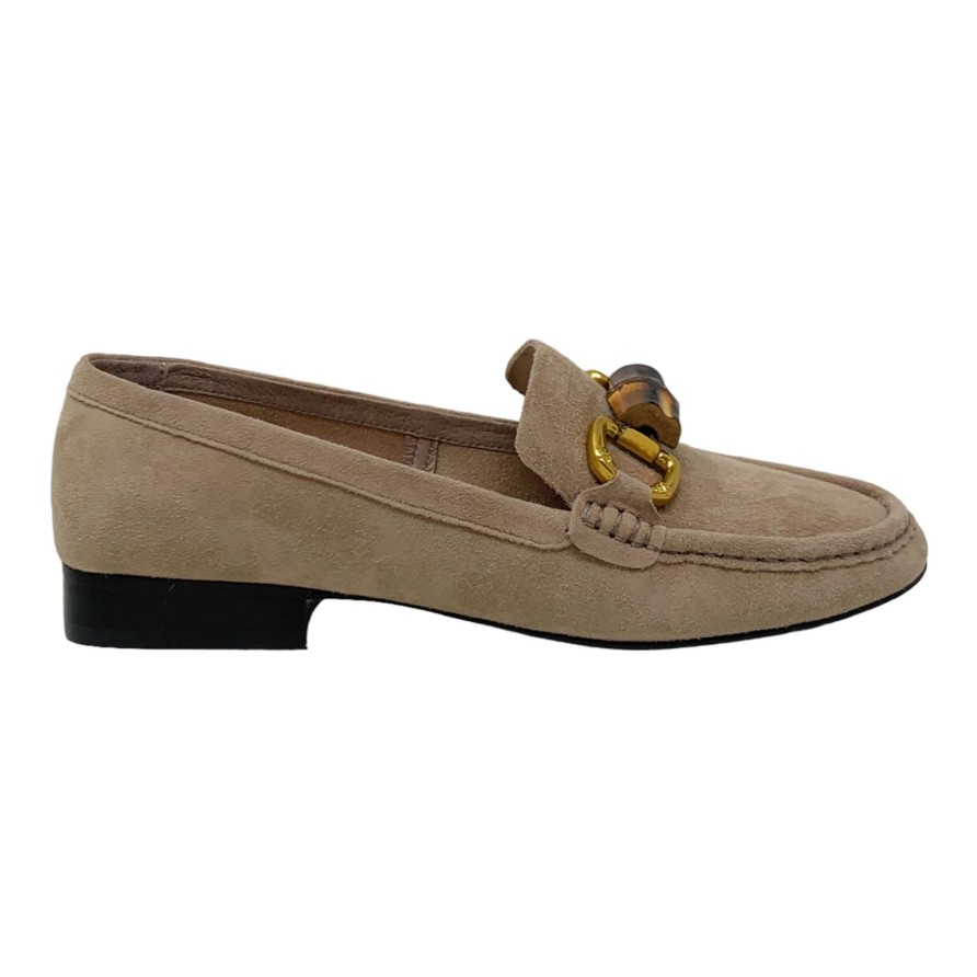 Flats Buckles Footwear | Buckles New York | Appren | Suede Beige