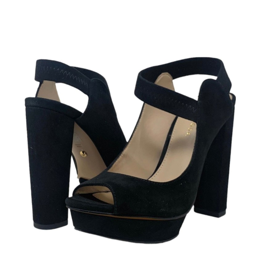 Heels Buckles Footwear | Pelle Moda | Pacey | Black Suede