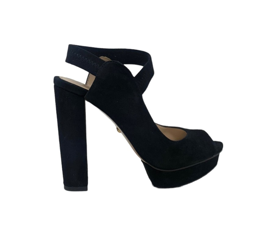 Heels Buckles Footwear | Pelle Moda | Pacey | Black Suede