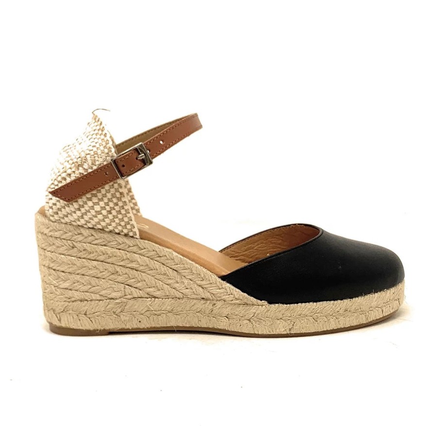 Espadrilles Buckles Footwear | Pinaz | Vacuno | Leather Black